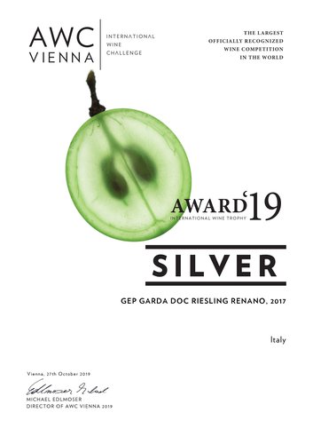 Gep 2017 Medaglia d'oro AWC Vienna 2019